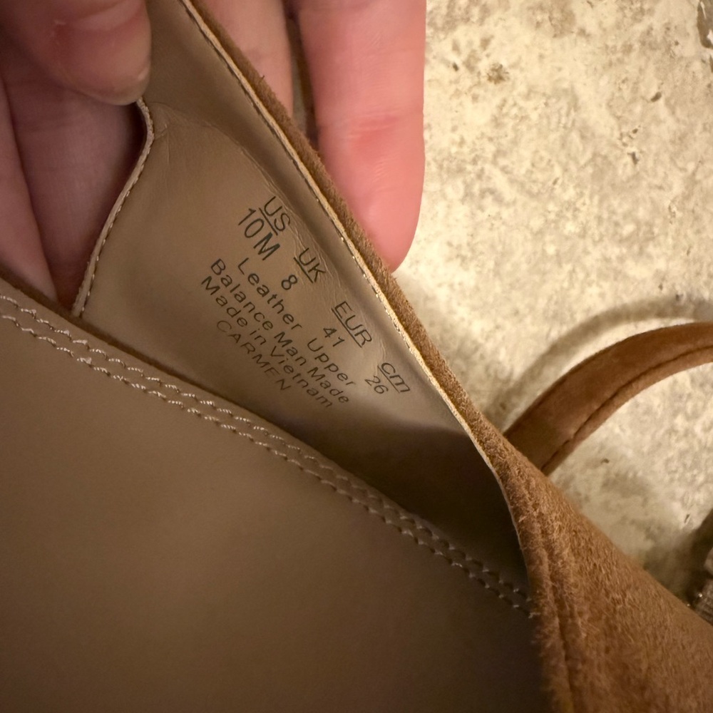 Naturalizer Carmen Slingback Dark Chestnut Brown Suede - Picture 4 of 12